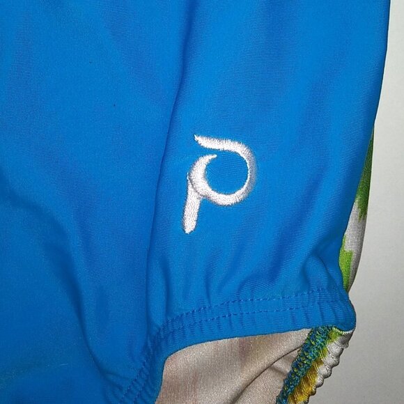 Plum Practicewear Gymnastics Leotard Abstract neon pastel Print Child Large CL - Picture 3 of 4